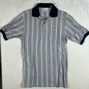 Original Vintage Augusta National Golf Shop Masters Striped Gray Polo Shirt Golf